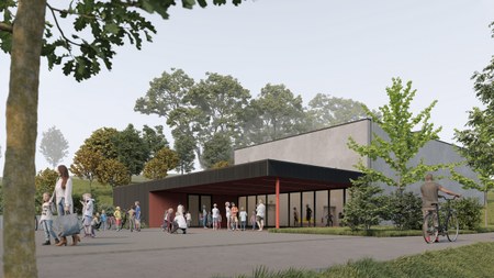 Construction du gymnase de l'école communale de Henri-Chapelle - Inauguration septembre 2022 Illustration de l'actualité - cliquer pour agrandir