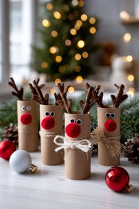  Rennes rouleaux papier WC  – https://lovelyharbor.com/upcycled-christmas-crafts/