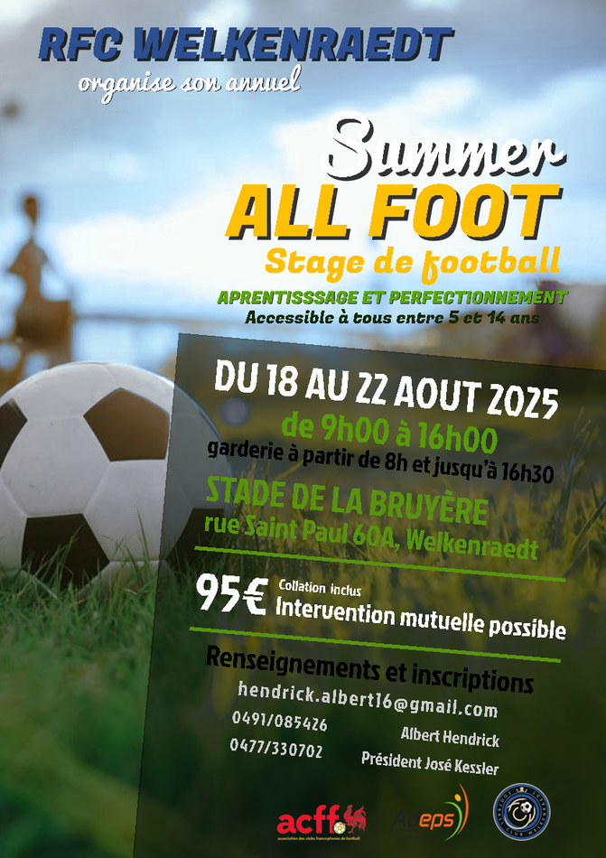 affiche stage All Foot 2025
