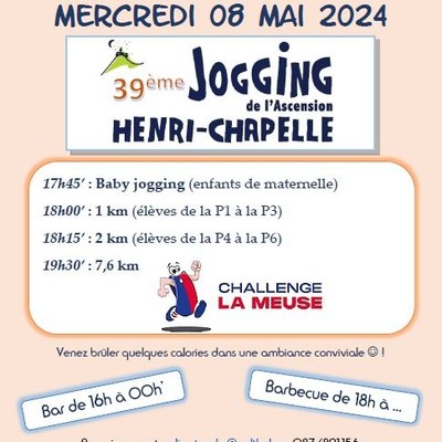 Jogging de l'ascension de l'Ecole communale de Henri-Chapelle